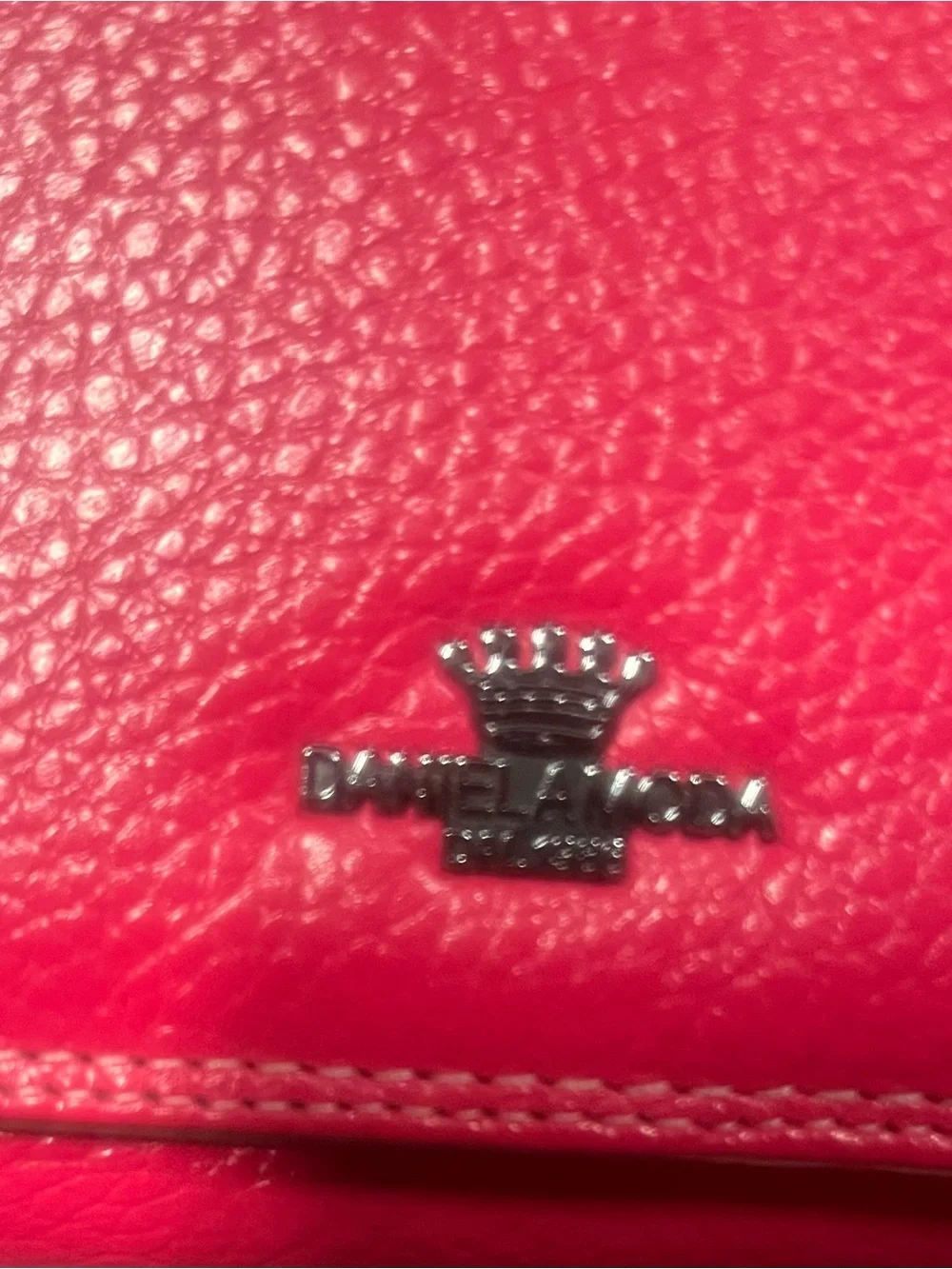 Daniela Moda Hot Pink Leather Wallet